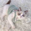 Long haired sleeveless pet cat winter clothing cute animal patterns thick warm vest Y241016