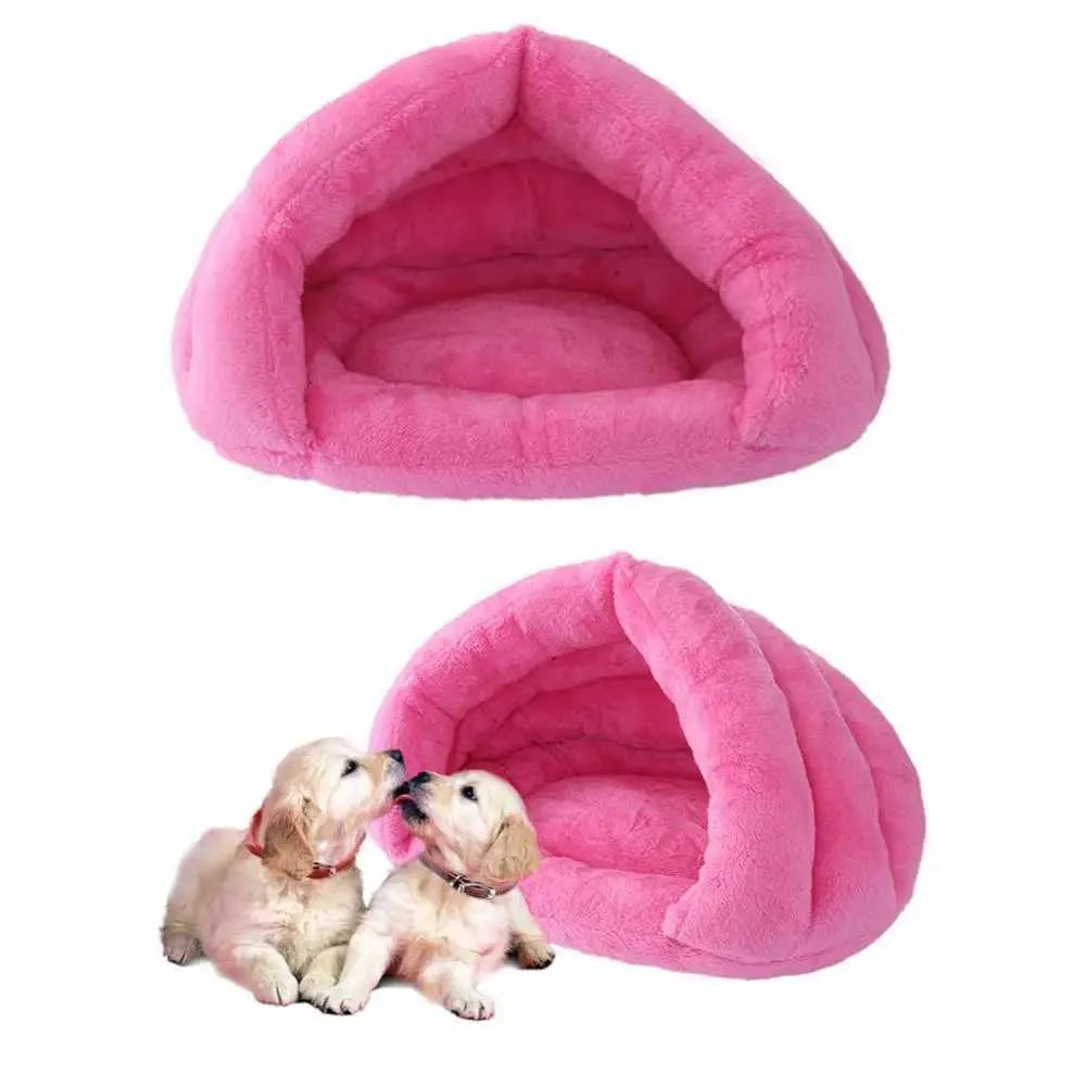 Plush dog cat sleeping bed cave soft cushion soft cushion cover warm pet supplies warm wool cat bed soft kitten nest dog house tent X241106