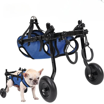 Adjustable Dog Wheelchair Hind Limb Hind Leg Disabled Pet Cat Dog Mobility Aid Trolley Legs Rehabilitation Light Pet Walk Tools