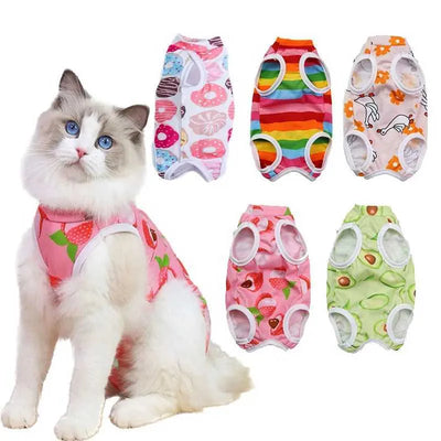 Anti licking and sterilization clothing pet surgical set suitable for small dogs cats breathable puppies scratch resistant body with vest