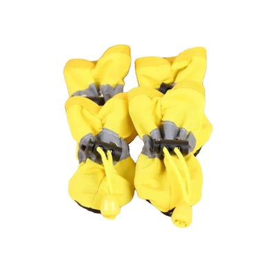 4pcs/set Waterproof Pet Dog Shoes Anti-slip Rain Boots Footwear for Small Cats Dogs Puppy Dog Pet Booties Pet Paw Accessories