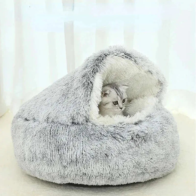 Pens Spring In Kennels 2 1 Cat Round Pet House Dog Bed Sleeping Bag Sofa Cushion Nest For Small Dogs Cats Kitten Dog House 231101