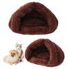 Plush dog cat sleeping bed cave soft cushion soft cushion cover warm pet supplies warm wool cat bed soft kitten nest dog house tent X241106