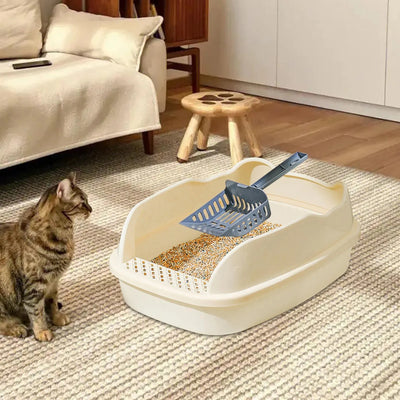 Large Open Cats Litter Box Cats Sand Box Kitty Litter Pan Pets Accessories