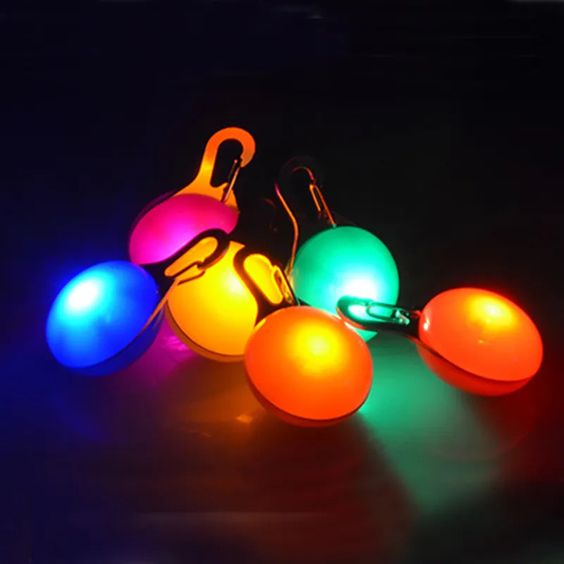 Multi Colors LED Pet Dog Collar Collars Light Tag Colorful Flashing Luminous Supplies Glow Safety Xmas Pendant